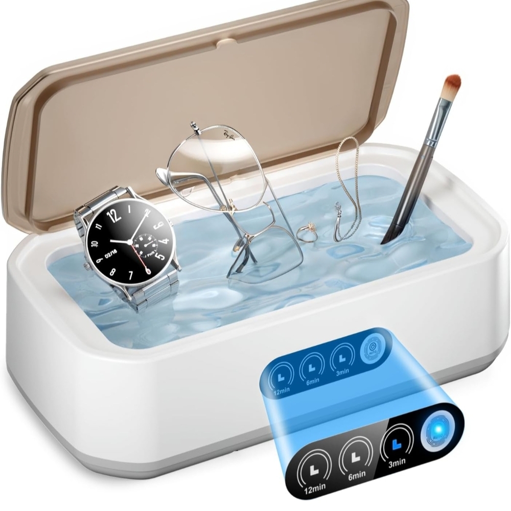 White Ultrasonic Jewelry Cleaner